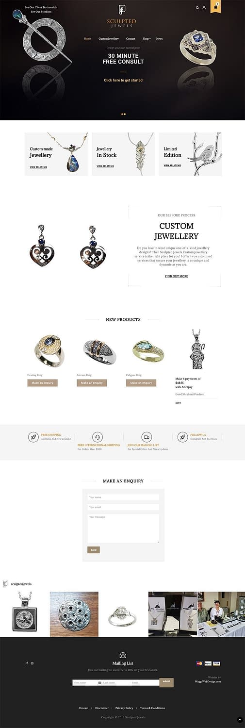 Sculpted Jewels home page